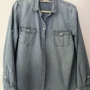 Vintage J. Crew Chambray Blue Denim Shirt
